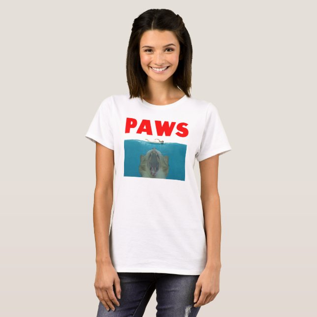 Camiseta Paródia engraçada do filme das patas do gatinho do (Frente Completa)