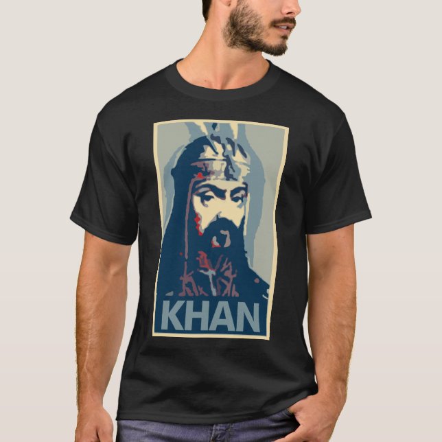 Camiseta Paródia política do poster de Genghis Khan (Frente)