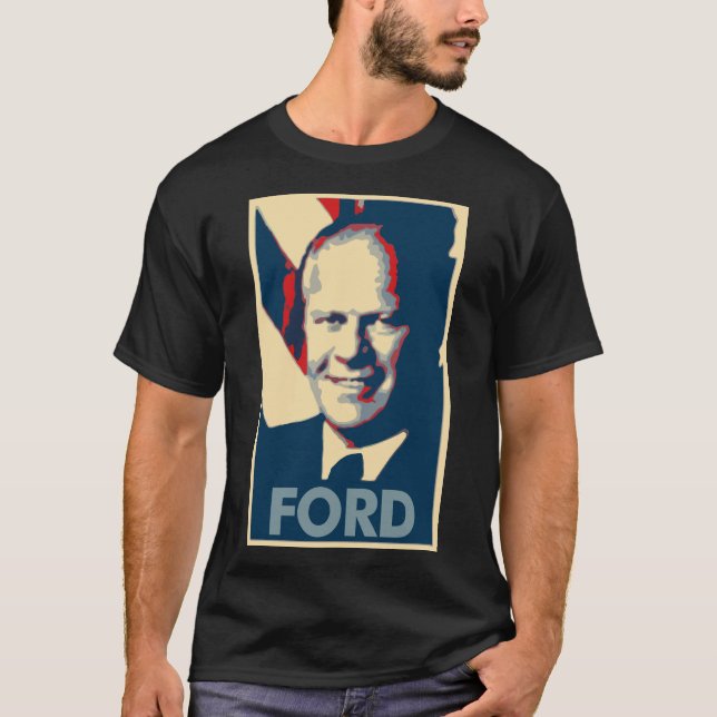Camiseta Paródia política do poster de Gerald Ford (Frente)