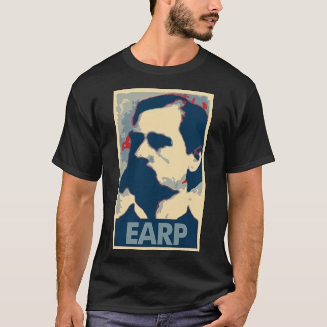 Camiseta Paródia política do poster de Wyatt Earp (Frente)