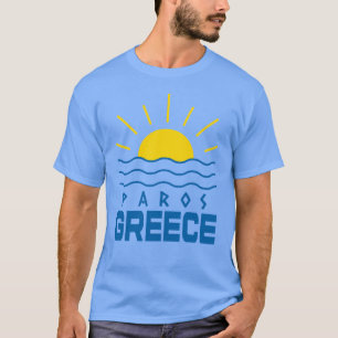 Camiseta Paros Grécia Sol e Azul Marinho