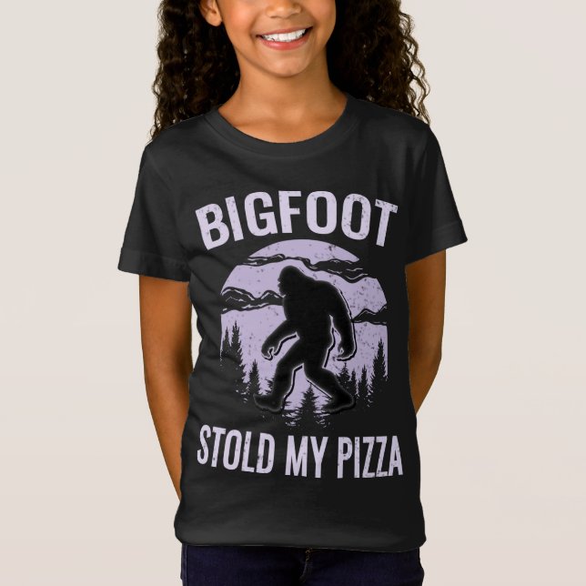 Camiseta Parque da Floresta de Pizza Bigfoot Sasquatch Acre (Frente)