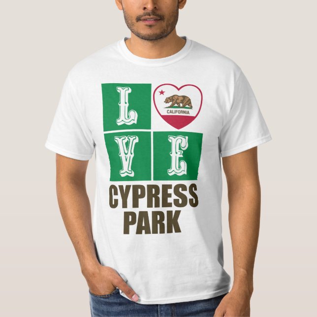Camiseta Parque de Cypress, Bandeira do Estado da Califórni (Frente)