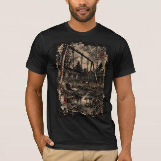 Camiseta Parque de Diversões Abandonado Gráfico Vintage Gru