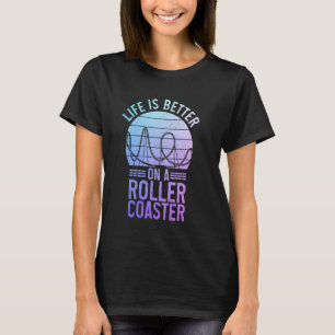 Camiseta Parque de Diversões Montanha-Russa Engraçada Monta
