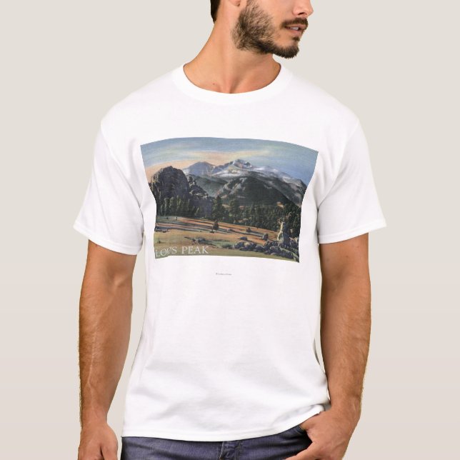 Camiseta Parque de Estes, Colorado - Longs a vista máxima (Frente)