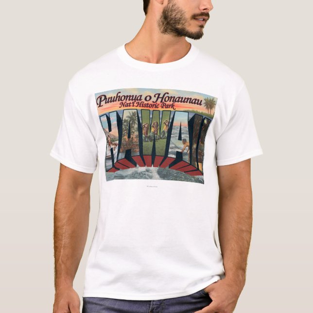 Camiseta Parque de Puuhonua o Honaunau, Havaí (Frente)