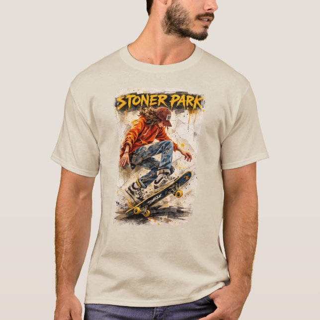 CAMISETA PARQUE DE SKATE STONER (Frente)