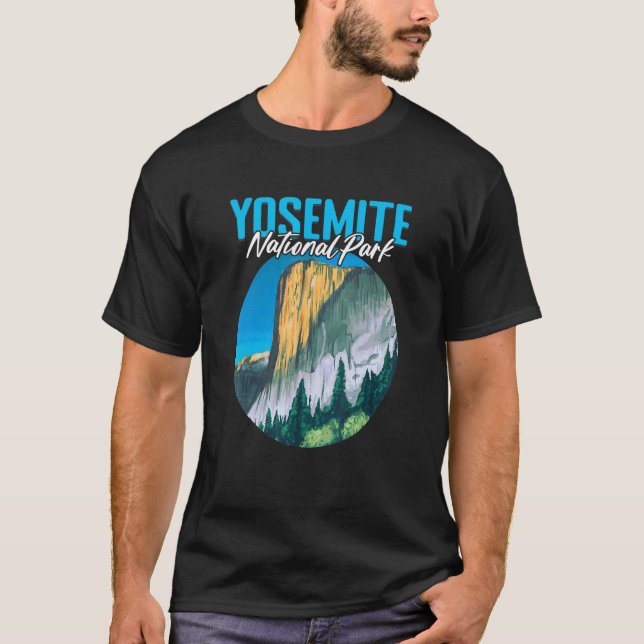 Camiseta Parque de Yosemite, em Camping Mountain Hike, ao a (Frente)