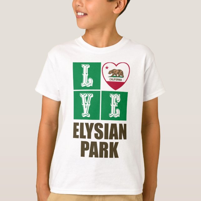 Camiseta Parque Elysian, Bandeira do Estado da Califórnia (Frente)