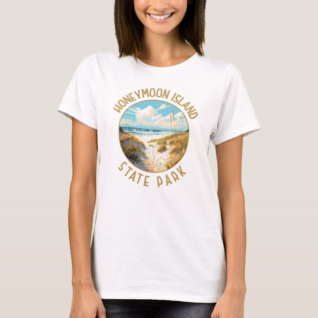 Camiseta Parque Estadual da Ilha de Honeymoon - Retro Dista (Frente)