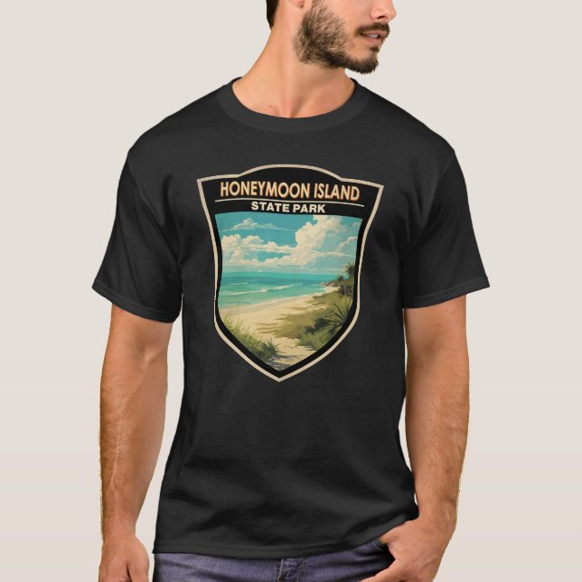 Camiseta Parque Estadual das Ilhas Honeymoon, Florida Viage (Frente)