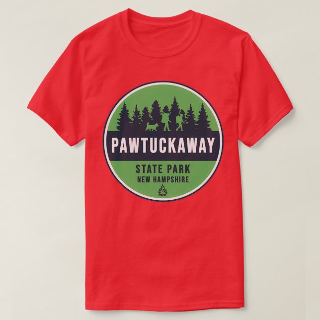 Camiseta Parque Estadual de Pawtuckaway Heraldic (Frente do Design)