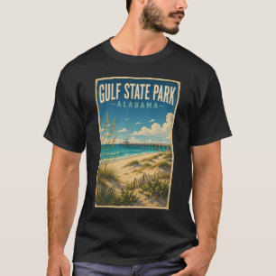 Camiseta Parque Estadual do Golfo Alabama Ilustração Arte d