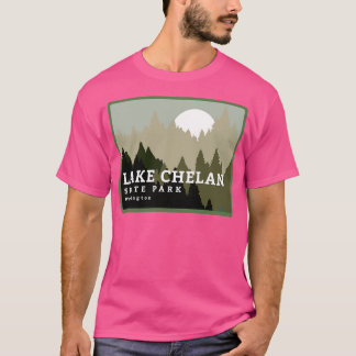 Camiseta Parque Estadual do Lago Chelan Árvores de Washingt
