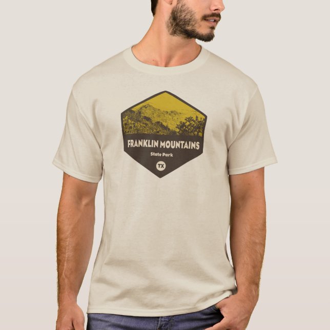 Camiseta Parque Estadual Franklin Mountains El Paso Texas (Frente)