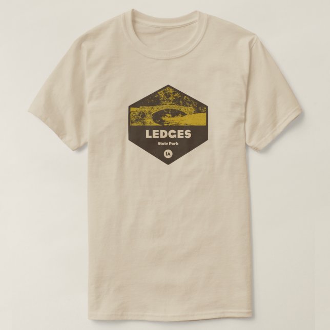 Camiseta Parque Estadual Ledges Iowa (Frente do Design)