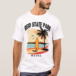 Camiseta Parque Estadual Reid Maine Surfboard Surfing Homen