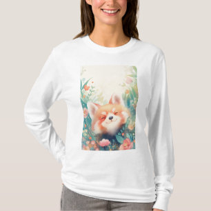 Camiseta Parque Floral do Panda Vermelho