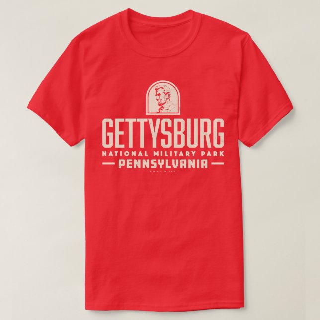 Camiseta Parque Militar Nacional de Gettysburg Tan (Frente do Design)