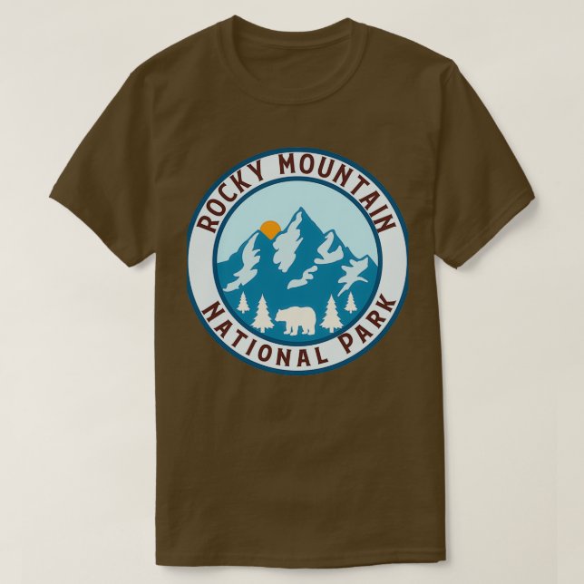 Camiseta Parque nacional 20 das montanhas Rocky (Frente do Design)