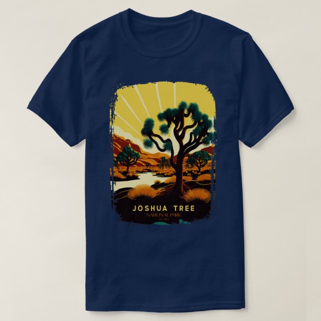Camiseta Parque Nacional 2 de Joshua Tree (Frente do Design)