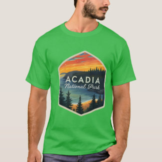 Camiseta Parque Nacional Acadia em Sunset
