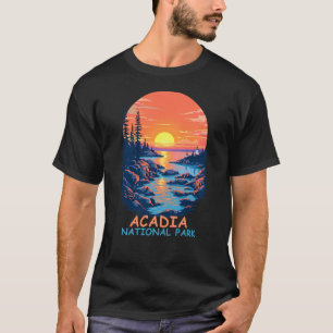 Camiseta Parque Nacional Acadia - Linha Costeira Sunset