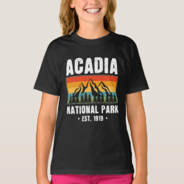Camiseta Parque Nacional Acadia, Maine Retro Vintage