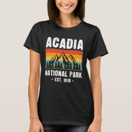 Camiseta Parque Nacional Acadia, Maine Retro Vintage