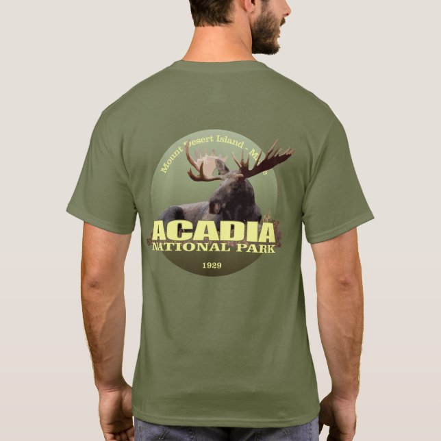 Camiseta Parque Nacional Acadia (Moose) WT (Verso)