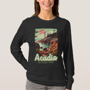 Camiseta Parque Nacional Acadia Sasquatch WPA Clássico Main