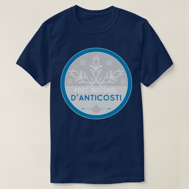 Camiseta Parque Nacional Anticosti Quebec QC Canadá Neve (Frente do Design)