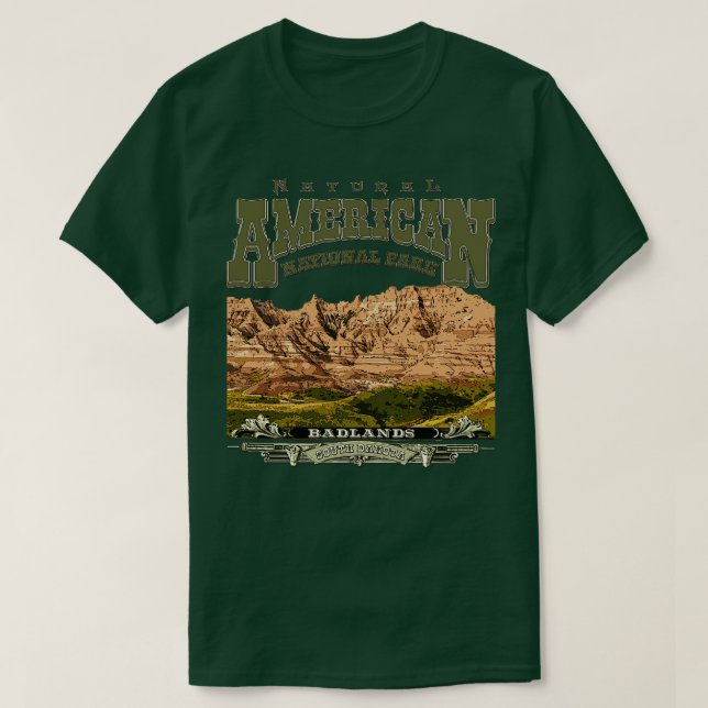 Camiseta Parque Nacional Badlands (Frente do Design)