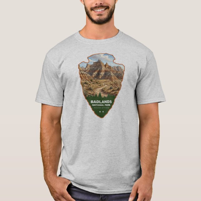 Camiseta Parque Nacional Badlands Arrowhead (Frente)