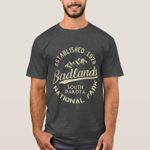 Camiseta Parque Nacional Badlands Caminhando Retro Vintage