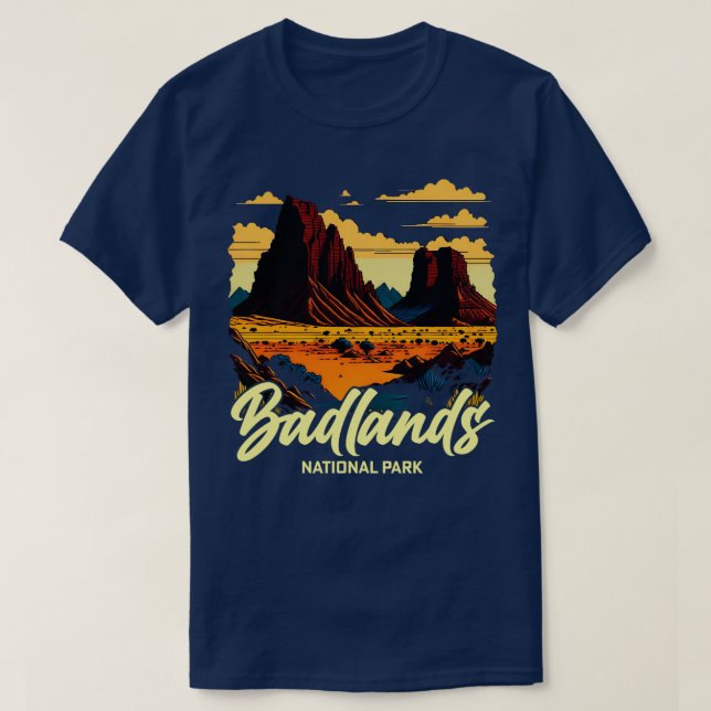 Camiseta Parque Nacional Badlands Dakota do Sul (Frente do Design)
