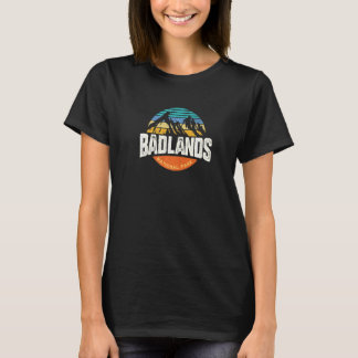 Camiseta Parque Nacional Badlands Pôr do Sol Montanhoso Vin