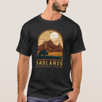 Parque Nacional Badlands Vintage Emblem