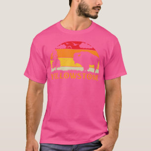 Camiseta Parque Nacional Bison Buffalo Hiki, Retro Yellowst