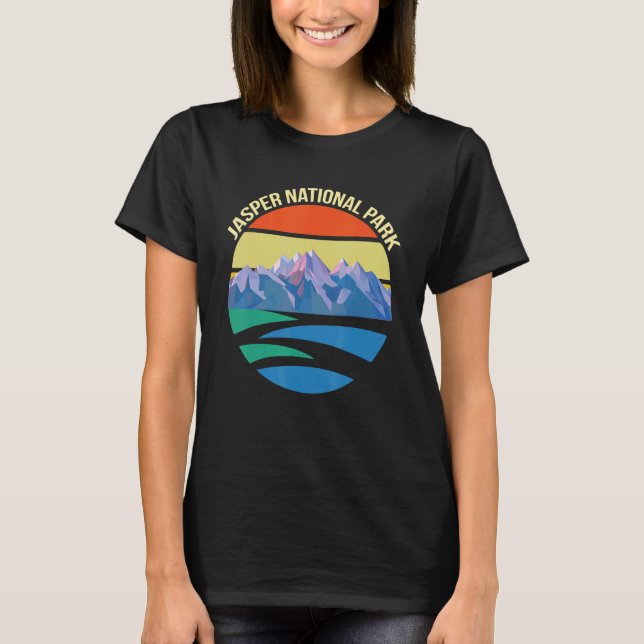 Camiseta Parque Nacional Canadá Jasper Alberta Lembrança Ic (Frente)