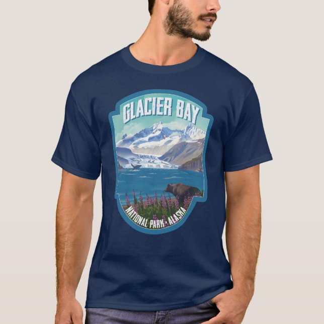 Camiseta Parque Nacional da Baía de Glacier (Frente)