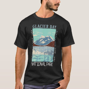 Camiseta Parque Nacional da Baía de Glacier Alaska - Vintag