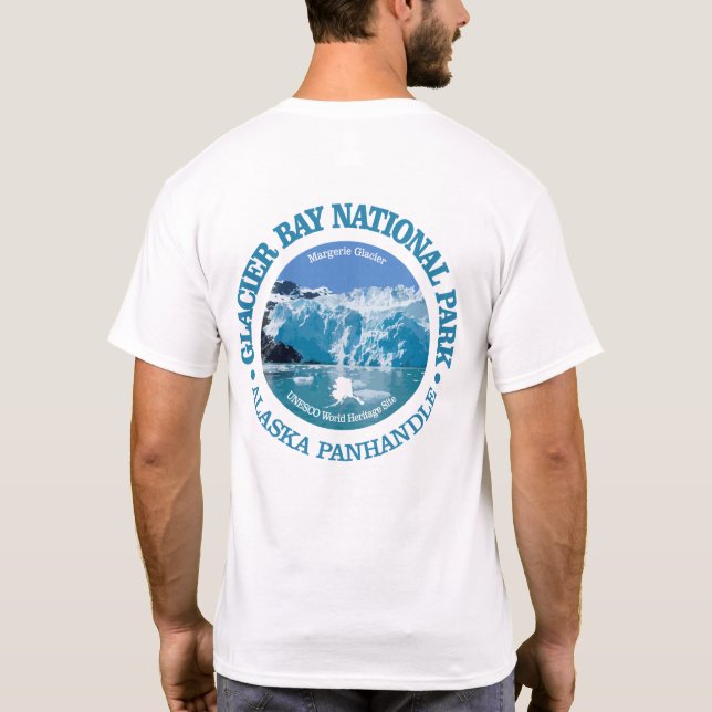 Camiseta Parque Nacional da Baía de Glacier (cor) (Verso)