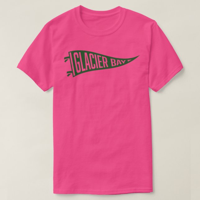 Camiseta Parque Nacional da Baía de Glacier Green (Frente do Design)