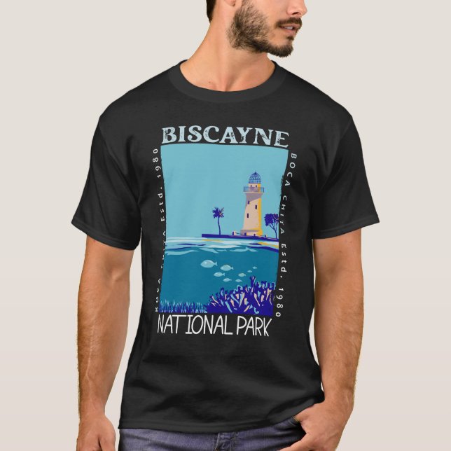 Camiseta Parque Nacional da Biscaia, Boca Chita Chave Afeta (Frente)