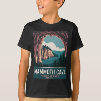 Camiseta Parque Nacional da Caverna Mamute Acampamento Vint