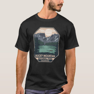 Camiseta Parque Nacional da Montanha Rocky - Emblem Retroat