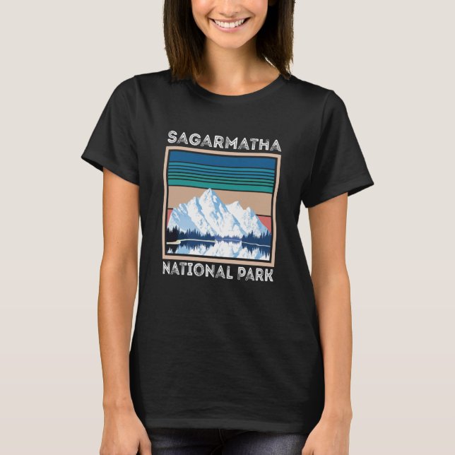 Camiseta Parque Nacional da Neve Sagarmatha Everest Tibete  (Frente)