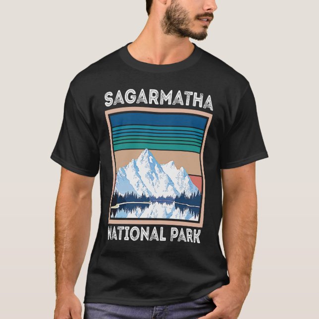 Camiseta Parque Nacional da Neve Sagarmatha Everest Tibete  (Frente)